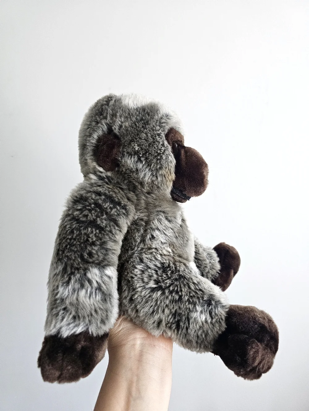 Vintage Dan Dee Monkey Plush 12” Stuffed Animal Gray Brown Collector
